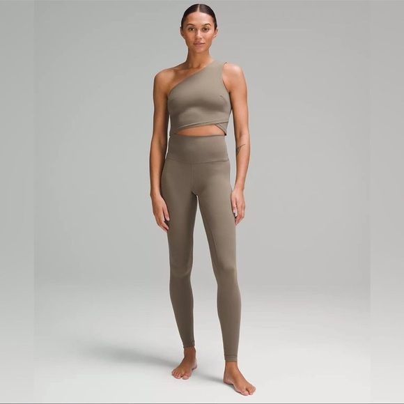 LULULEMON align asymmetrical one shoulder tank top taupe Nomad 10 - Picture 6 of 6